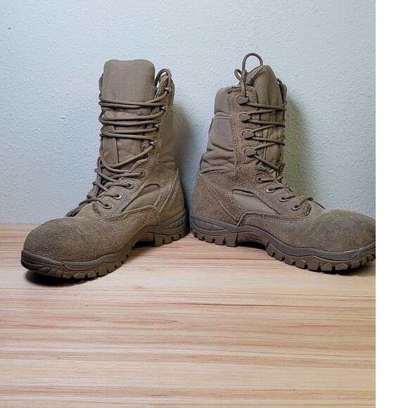 Belleville Men's 8.5 Tactical Combat Boots Beige Military Rugged Outdoor C312ST - Picture 3 of 7